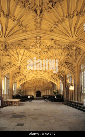 Oxford Universität Bodleian Bibliothek die gewölbte Decke in der Divinity School Stockfoto