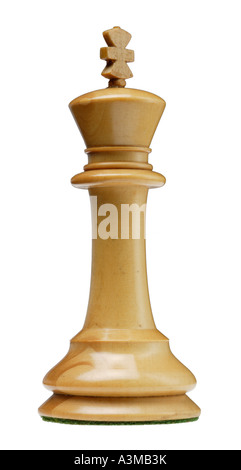 Schachfigur, White King Stockfoto