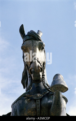 Pferd Statue Detail - Monumento Vittorio Emanuele II, Piazza Venezia in Rom (Italien) Stockfoto