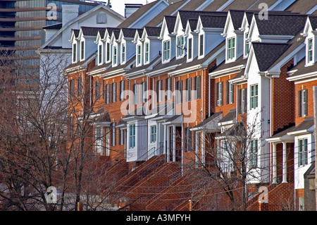 Reihenhäuser auf Mount Washington Pittsburgh PA Stockfoto