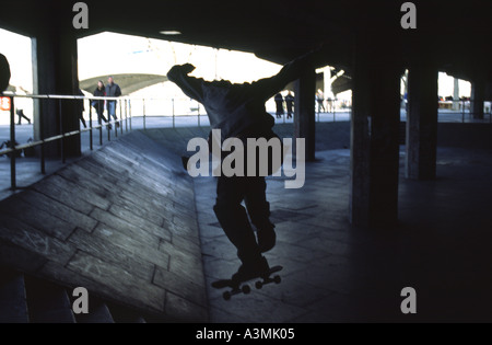Skate-Boarder am Südufer Stockfoto