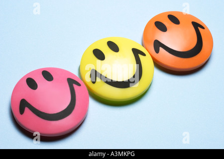 Smiley-Kühlschrank-Magnete Stockfoto
