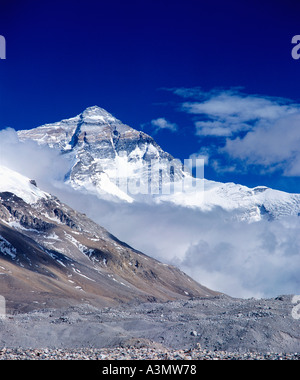 Mt. Everest gesehen von the North Face Base Camp Tibet-China Stockfoto