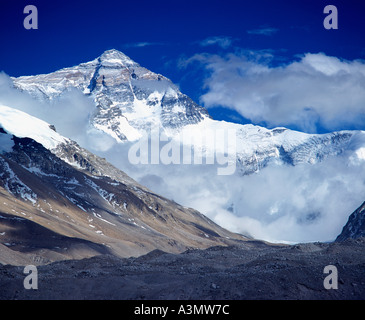 Mt. Everest gesehen von the North Face Base Camp Tibet-China Stockfoto