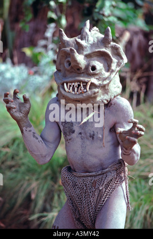 -Neu-Guinea Mudman von Asaro im Hochland von Papua-Neu-Guinea Stockfoto