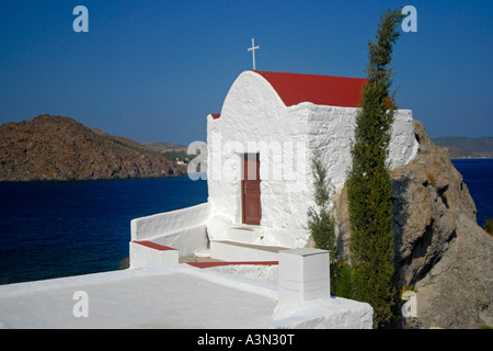 Kleine christliche Kirche, Insel Patmos, Dodekanes, Griechenland Stockfoto