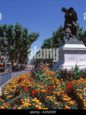 Statue von Pierre Paul Riquet bei Béziers Stockfoto