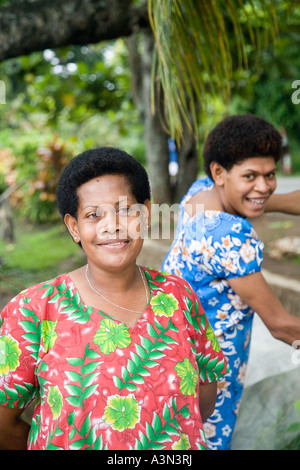 Insel Beqa Hause von Firewalkers Fidschi Melanesien South Pacific Stockfoto