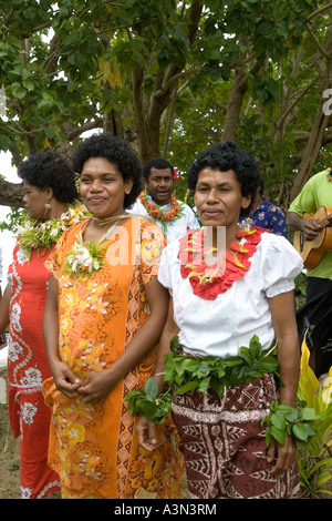 Insel Beqa Hause von Firewalkers Fidschi Melanesien South Pacific Stockfoto