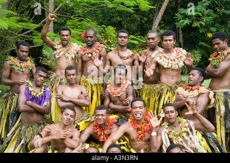 Insel Beqa Hause von Firewalkers Fidschi Melanesien South Pacific Stockfoto