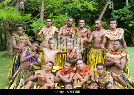 Insel Beqa Hause von Firewalkers Fidschi Melanesien South Pacific Stockfoto