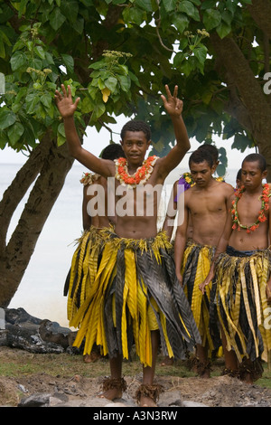 Insel Beqa Hause von Firewalkers Fidschi Melanesien South Pacific Stockfoto