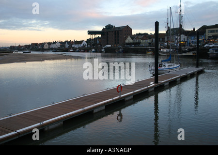 Wells-Next-the-Sea Hafen Sonnenuntergang. Stockfoto