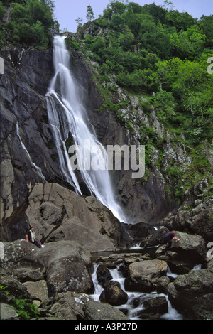 Aber Falls 150ft Wasserfall Abergwyngregyn Aber Snowdonia North Wales, UK Stockfoto
