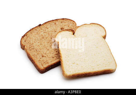 Weißbrot-Weizenbrot-Scheibe Stockfoto
