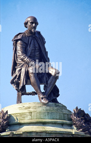 Die Gower-Denkmal für William Shakespeare in Bancroft Gardens, Stratford Warwickshire, Großbritannien Stockfoto