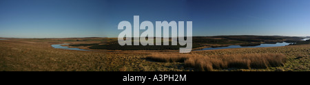Alwen Reservoir (Alwen Trail) panorama Stockfoto
