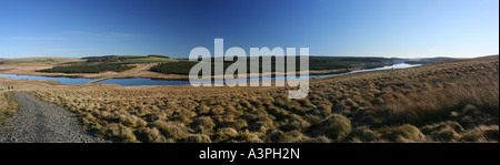 Alwen Reservoir (Alwen Trail) panorama Stockfoto