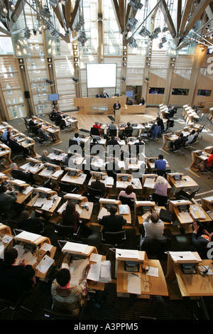 Die Hauptassembly im Gebäude schottischen Parlaments, Edinburgh. Stockfoto