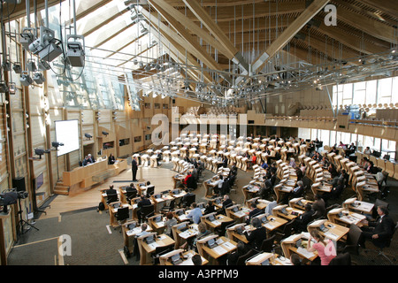 Die Hauptassembly im Gebäude schottischen Parlaments, Edinburgh. Stockfoto