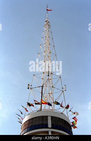 -Iglica-Turm auf das World Trade Center in Poznan, Polen Stockfoto