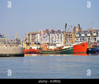 Angelsteg und Hafen Lowestoft Suffolk England Großbritannien Stockfoto