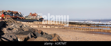 Hornsea Promenade und Strand, Küste Holderness, East Yorkshire UK Stockfoto