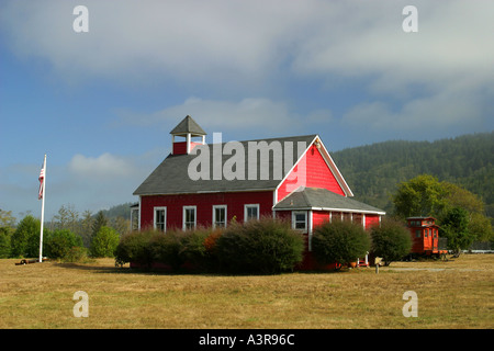 Stein-Lagune Schulhaus in Orick, Kalifornien Stockfoto