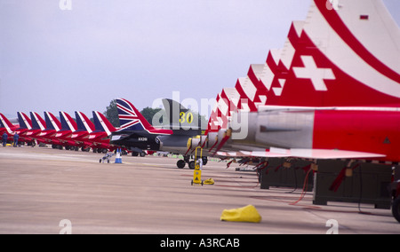 Northrop F5E Tiger MK2. Display-Flugzeug-Lineup.   GAV 1087-37 Stockfoto