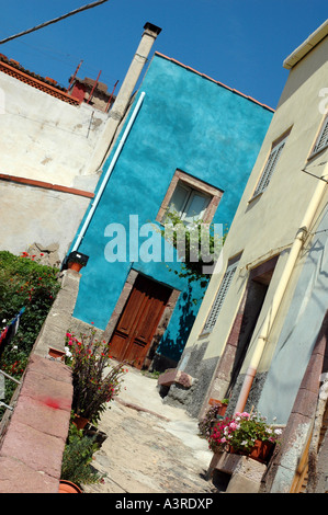 Traditionelle Häuser in Bosa-Sardinien-Italien Stockfoto