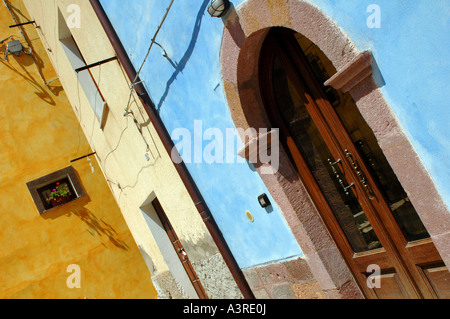 Bunten Häuser in Bosa-Sardinien-Italien Stockfoto