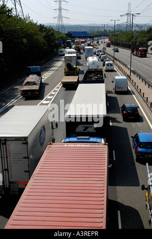Stark Stau auf der Autobahn, UK Stockfoto