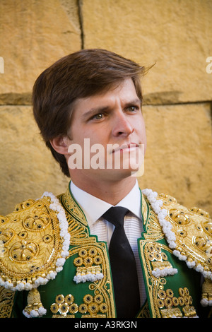 Porträt von Julian Lopez El Juli einer der wichtigeren Stierkämpfer in Spanien stehen oben, da er sehr jung war Stockfoto