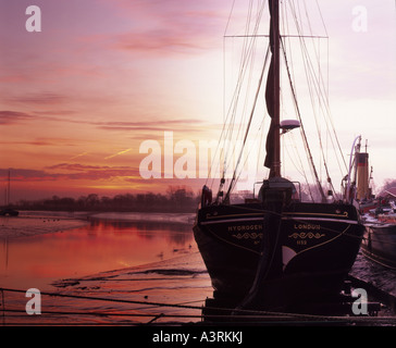 Thames Lastkahn auf dem Esturary bei Maldon in Essex Stockfoto