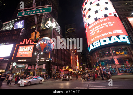 Times Square von Nacht-NYC-USA Stockfoto
