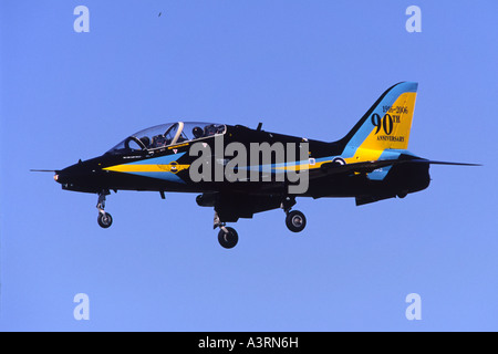 BAe Hawk T1 von der RAF, die Landung am Fairford RIAT betrieben Stockfoto