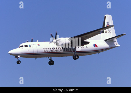 Fokker 50 von 334 Squadron der Royal Netherlands Air Force betrieben Stockfoto