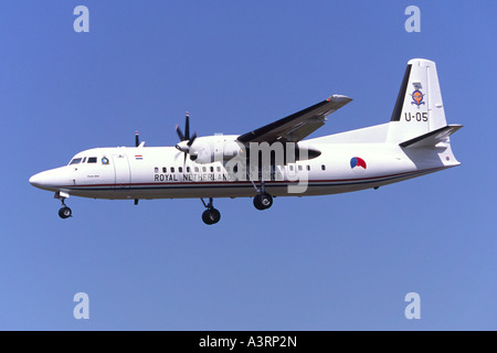 Fokker 50 von 334 Squadron der Royal Netherlands Air Force betrieben Stockfoto