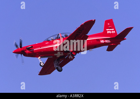 Pilatus PC-21 in Pilatus Unternehmen Demonstrator Farbschema Stockfoto