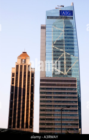 Stock Foto einer Reflexion des Gebäudes über der Bank von China in Hongkong 2006 Stockfoto