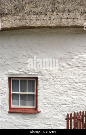 Troedrhiwfallen Strohdach walisische Häuschen Cribyn Ceredigion, im Besitz von Greg Stevenson "Unter Reet" Urlaub Unternehmen Wales Stockfoto