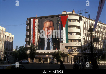 Plakat von Hafez al Assad Damaskus Syrien Stockfoto