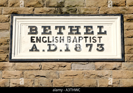 Bethel englische Baptist-Kapelle im Dorf von Cwmparc Rhondda Valley South Wales UK datiert 1873 Stockfoto