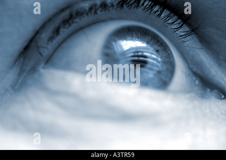 Auge, Blick in Richtung Zukunft Stockfoto