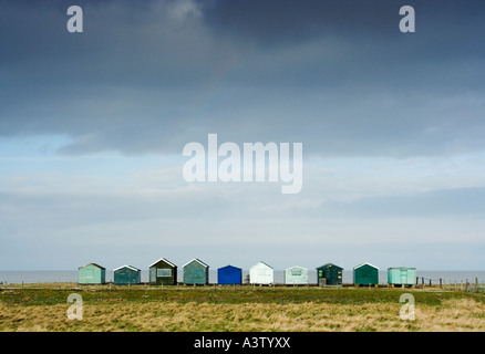 Strandhütten, Seasalter, Kent Stockfoto