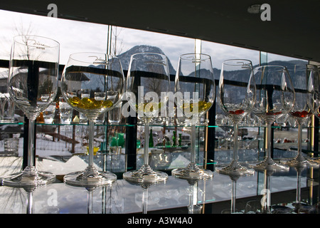 Riedel Gläser im Shop in Kufstein Stockfoto