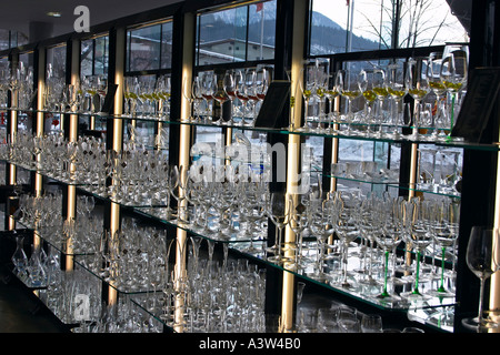 Riedel Gläser im Shop in Kufstein Stockfoto