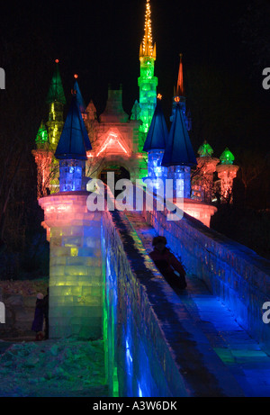 Harbin-Eis-fest in der Nacht, china Stockfoto