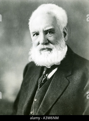 ALEXANDER GRAHAM BELL schottischen geboren amerikanischen Wissenschaftler, der das Telefon patentiert Stockfoto