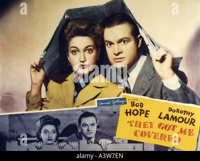 Sie bekam mich bedeckt Lobby Card für 1943 Samuel Goldwyn film mit Bob Hope und Dorothy Lamour Stockfoto